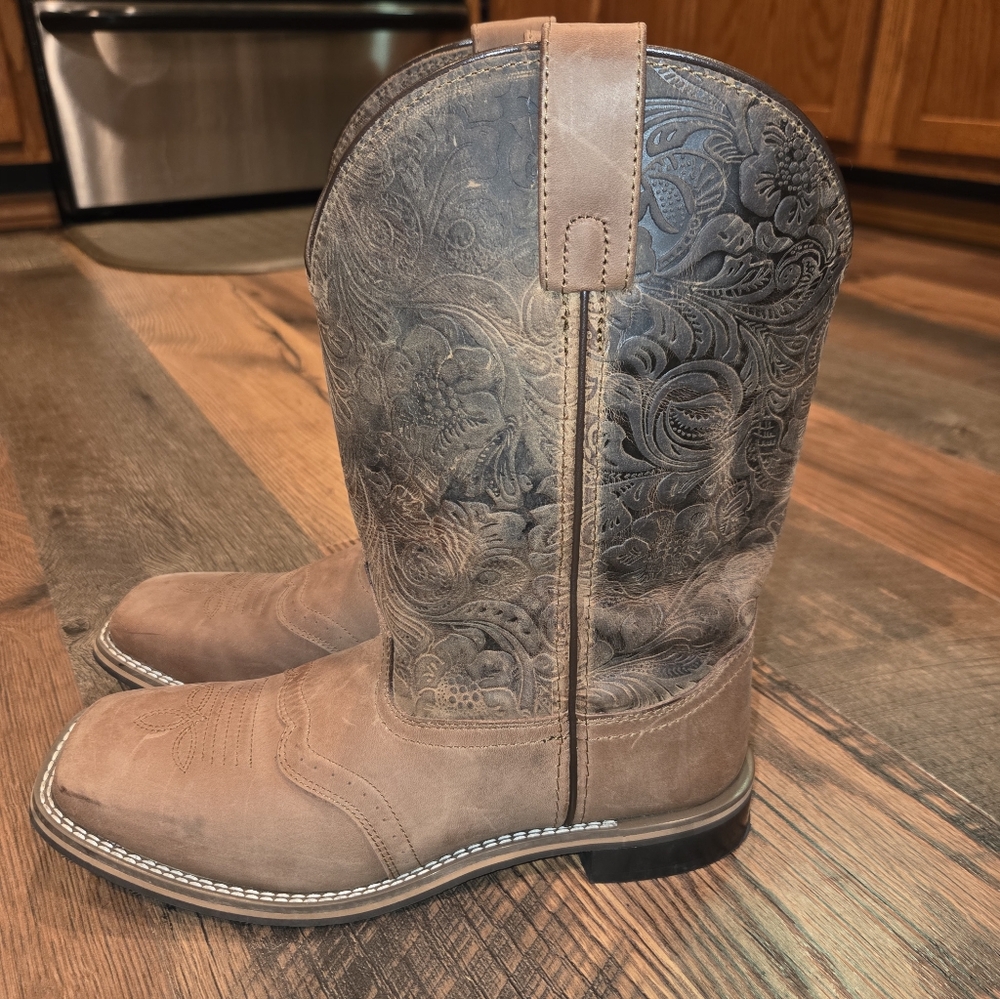 Brown Square Toe SMOKY MOUNTAIN Western Boots